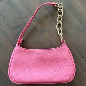 HOW Pink Chain Strap Women's Baguette Purse